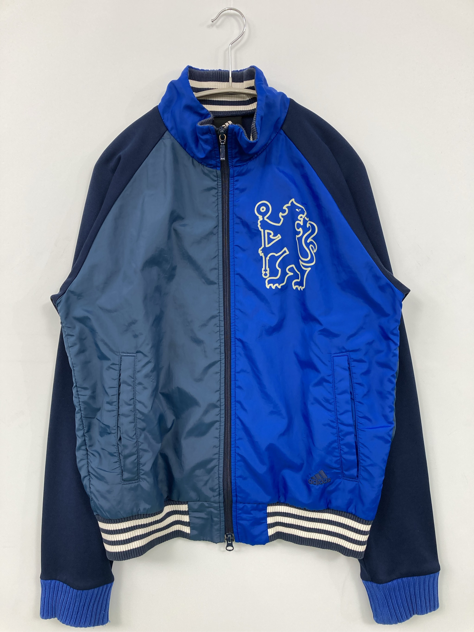 adidas チェルシー トラックジャケット ナイロンジャケット ドローコード adidas - adidas チェルシー トラックジャケット /Lの通販 by