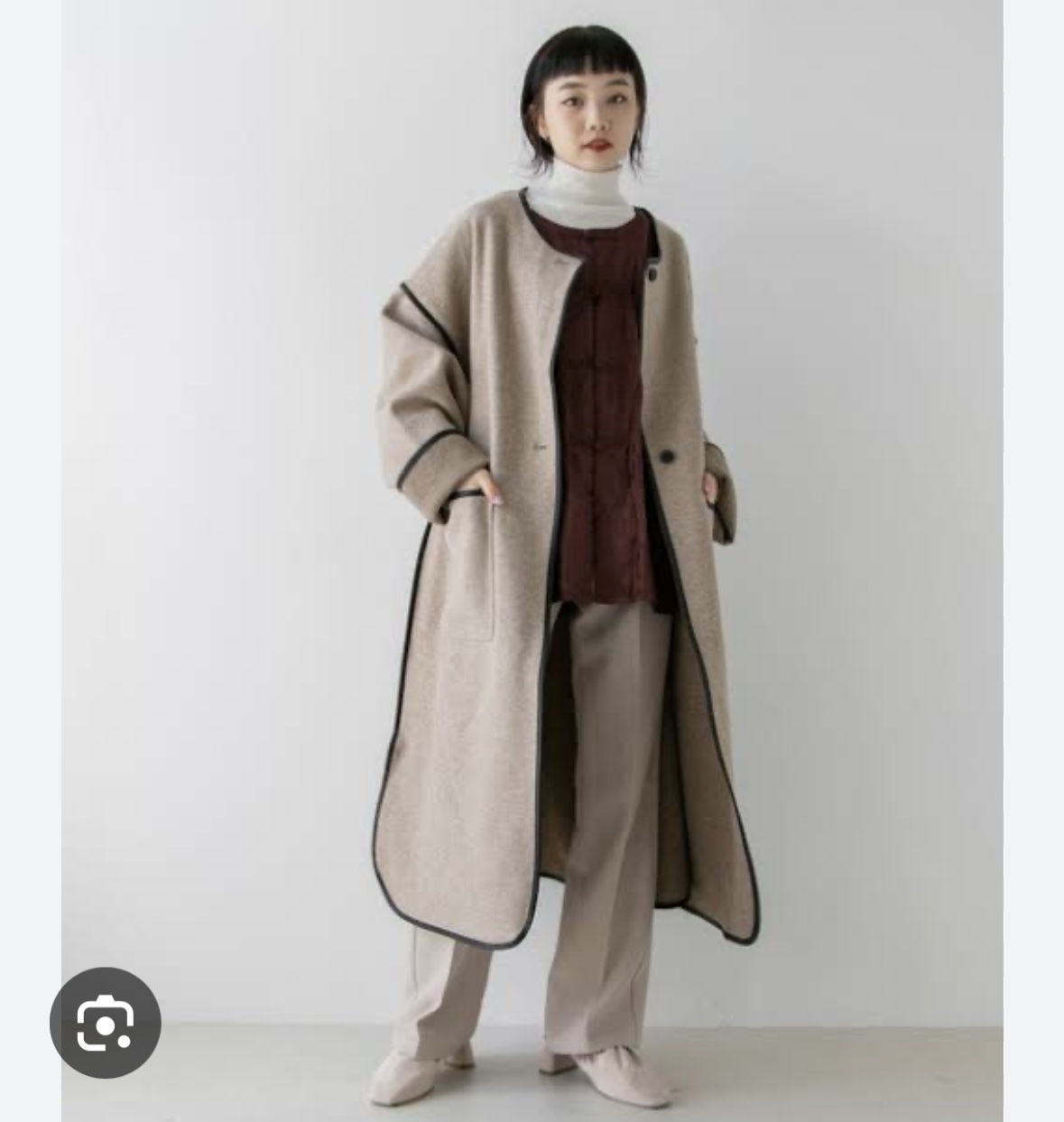 ノーカラーコート